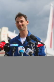 Polish astronaut Uznanski Wisniewski arrives in Cologne after completing Axiom 4 mission