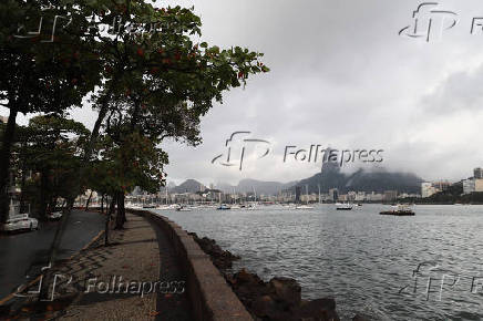 Dia nublado na cidade do Rio de Janeiro.