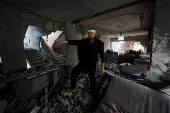 Aftermath of an Israeli strike in Jabalia