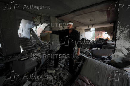 Aftermath of an Israeli strike in Jabalia