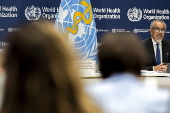 WHO director general press briefing in Geneva