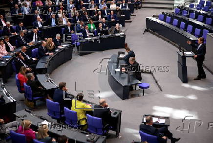 Election of German Chancellor and swearing-in of the cabinet at Bundestag in Berlin