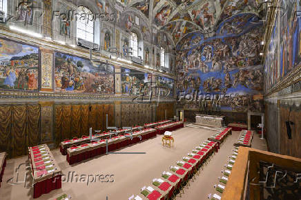 Todo preparado en la Capilla Sixtina, donde los cardenales votarán ante el Juicio Final