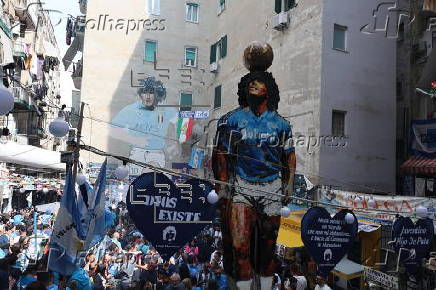 Inauguration of statue dedicated to Diego Armando Maradona in Naples