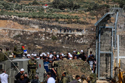 Ceasefire line between Israeli-occupied Golan Heights and Syria