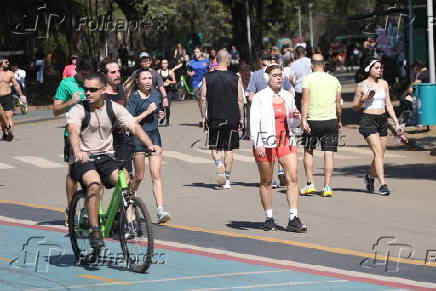 Movimentação no Parque Ibirapuera em São Paulo