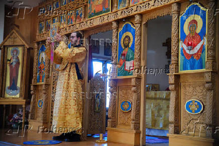 Russian Orthodox Cathedral prayers for peace in Ukraine, in Anchorage