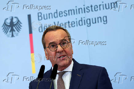 German Chancellor Merz and Defence Minister Pistorius hold a press conference after cabinet meeting, in Berlin