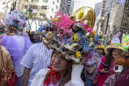 Easter Parade and Bonnet Festival takes place outside St. Patrick's Cathedral
