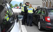 Police check at the Austria-Germany border