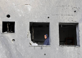 Aftermath of an Israeli strike on a house, in Khan Younis