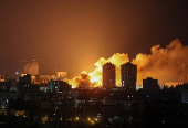 Russian drone and misille strike in Kyiv
