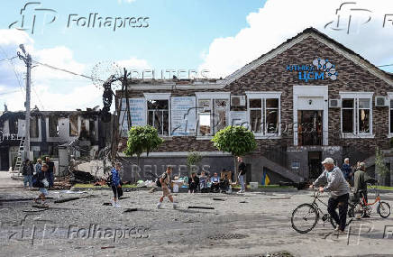Aftermath of Russian drone and missile attacks in the city of Bila Tserkva