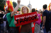 Protest against Spain's Prime Minister Sanchez's government, in Madrid