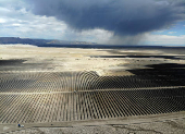 Construction work on solar power arrays continues at rPlus Energies' Green River Energy Center in Emery