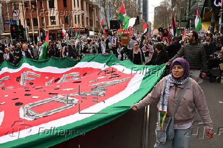 Pro-Palestine protest in Melbourne, Australia