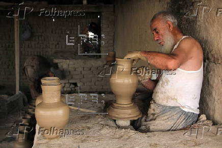 Traditional pottery factory in Kandahar