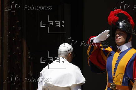 Pope Leo XIV leads Angelus prayer at Castel Gandolfo