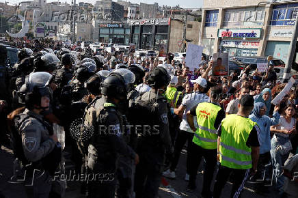 Protest calling on the government to end hunger in Gaza, in Sakhnin