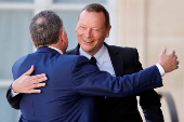 Meeting at the Elysee presidential palace, in Paris