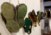 People attend an exhibition called 