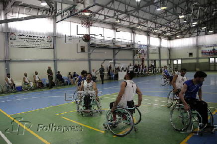Wheelchair basketball selection tournament for the national team, supported by the Red Cross Committee, in Kabul.