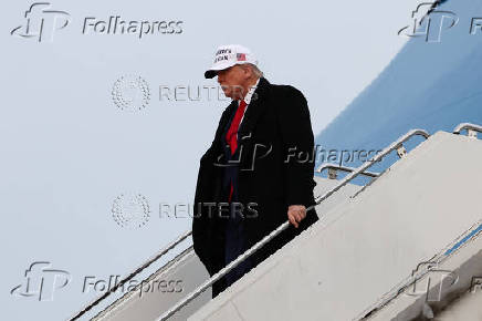 U.S. President Trump arrives in Calgary