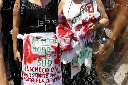 Stop ReArm Europe demonstration against war in Rome