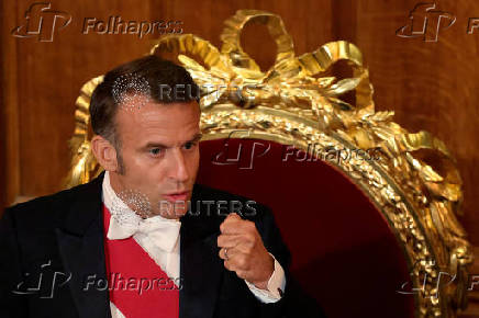 French President Macron visits Britain