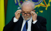 O presidente Lula participa de reunião no Palácio do Planalto para anúncio de investimentos