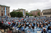 Columbia commencement ceremony, in Manhattan