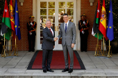 Spain?s PM Sanchez and Jordan's King Abdullah meet at Moncloa Palace in Madrid