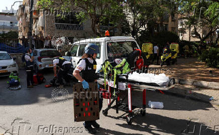 Aftermath of a missile strike from Iran on Israel, in Holon