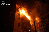 Aftermath of a Russian drone attack in Odesa