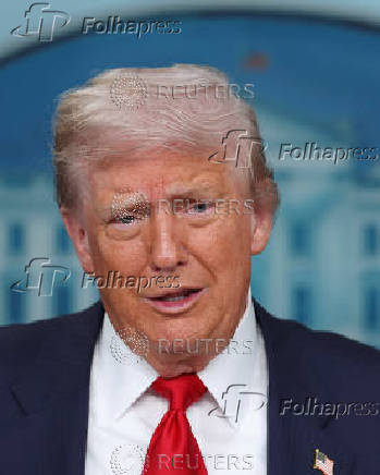 U.S. President Trump meets members of the media at the White House in Washington, D.C