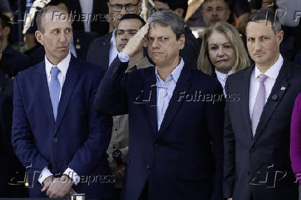 Tarcisio durate inauguração de distrito policial em Sorocaba