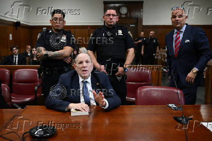 Harvey Weinstein appears at Manhattan Criminal Court for his sexual assault trial, in New York City