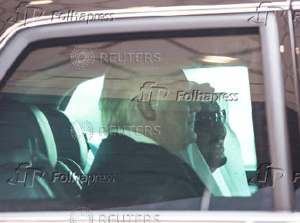 FILE PHOTO: Saudi Arabia's King Salman bin Abdulaziz Al Saud and U.S. President Donald Trump sit in a car during a reception ceremony in Riyadh