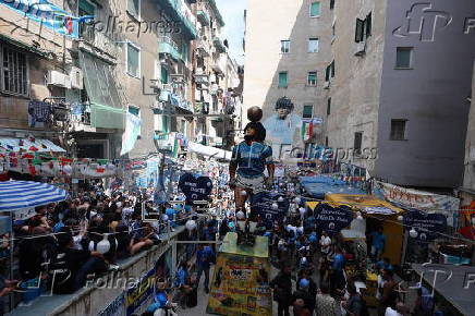 Inauguration of statue dedicated to Diego Armando Maradona in Naples