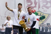 DFB Cup celebration of VfB Stuttgart in Stuttgart