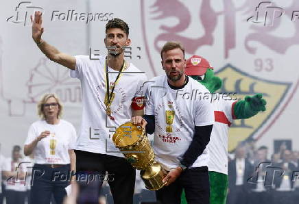 DFB Cup celebration of VfB Stuttgart in Stuttgart