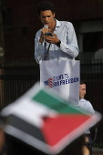 Rally in support of international students at Harvard University
