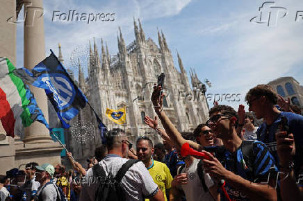 Champions League - Final - Inter Milan fans gather in Milan