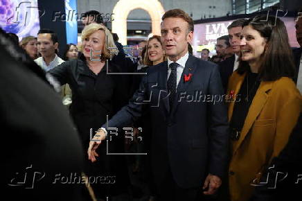 French President Macron visits VivaTech fair in Paris