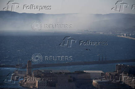 High winds fan wildfire in southern France near Marseille