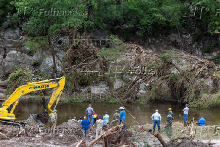 Aftermath of deadly flooding in Hunt, Texas