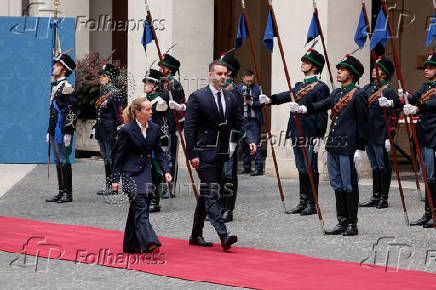 Italian PM Meloni and Montenegro's counterpart Spajic meet at Palazzo Chigi, in Rome