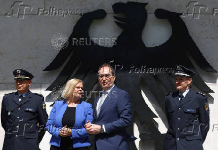 Outgoing German Interior Minister Faeser hands over to successor Dobrindt