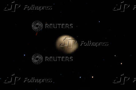 Missiles launched from Iran towards Israel are seen from Tubas