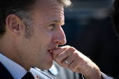 French President Macron visits Lourdes